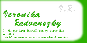 veronika radvanszky business card